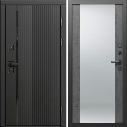 Входная дверь Termo-Door Урбан Блэк - Зеркало бетон темный