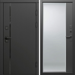 Входная дверь Termo-Door Урбан Блэк - Зеркало Фацет Черный кварц