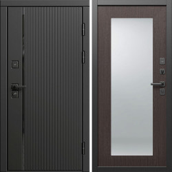 Входная дверь Termo-Door Урбан Блэк - Зеркало Триумф венге