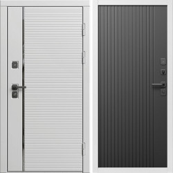 Входная дверь Termo-Door Вайт Лайн - Флэт Черный кварц