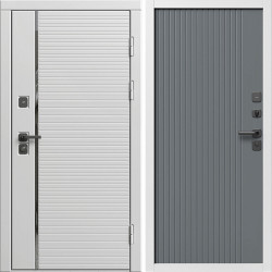 Входная дверь Termo-Door Вайт Лайн - Флэт Grey софт