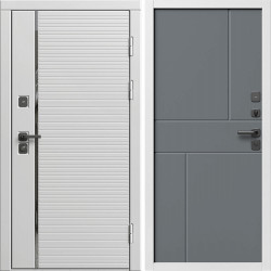 Входная дверь Termo-Door Вайт Лайн - Горизонт Grey софт