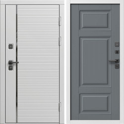 Входная дверь Termo-Door Вайт Лайн - Лион Grey софт