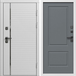 Входная дверь Termo-Door Вайт Лайн - Нео Классика Грей Софт