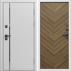 Входная дверь Termo-Door Вайт Лайн - Плаза Елочка Орех
