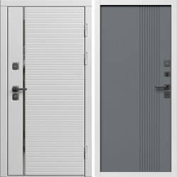 Входная дверь Termo-Door Вайт Лайн - Страйп Грей Софт
