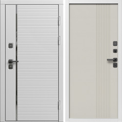 Входная дверь Termo-Door Вайт Лайн - Страйп Слоновая Кость