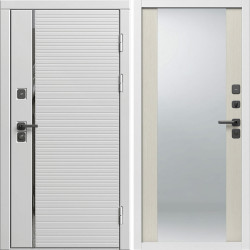 Входная дверь Termo-Door Вайт Лайн - Зеркало лиственница