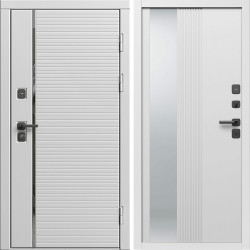 Входная дверь Termo-Door Вайт Лайн - Зеркало Люмис Белый Софт