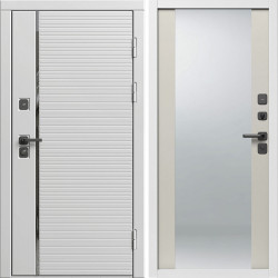 Входная дверь Termo-Door Вайт Лайн - Зеркало Слоновая кость