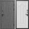 Входная дверь Termo-Door Вертикаль Бетон Темный - Арка белое дерево