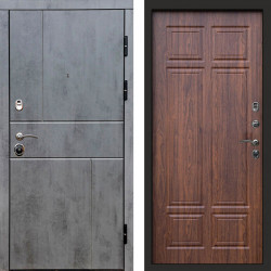 Входная дверь Termo-Door Вертикаль Бетон Темный - Без серии Орех премиум