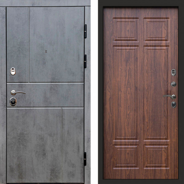 Входная дверь Termo-Door Вертикаль Бетон Темный - Без серии Орех премиум