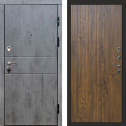 Входная дверь Termo-Door Вертикаль Бетон Темный - Flat Дуб