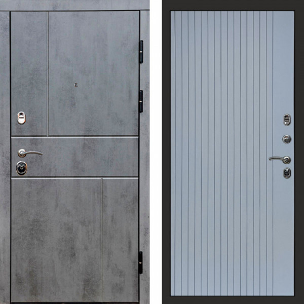 Входная дверь Termo-Door Вертикаль Бетон Темный - Flat Grey софт