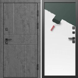 Входная дверь Termo-Door Вертикаль Бетон Темный - Гладкая Панель Под Покраску (грунт)
