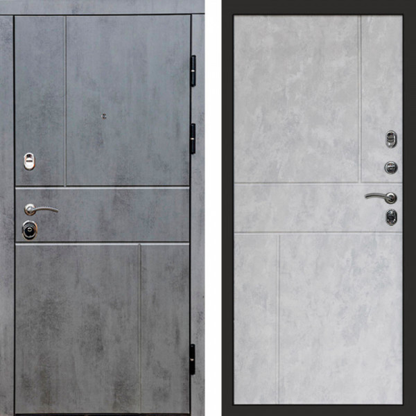 Входная дверь Termo-Door Вертикаль Бетон Темный - Горизонт бетон светлый