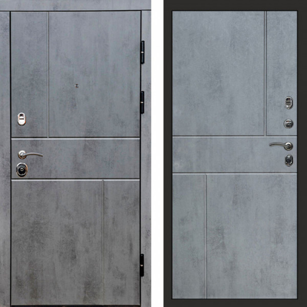 Входная дверь Termo-Door Вертикаль Бетон Темный - Горизонт бетон темный