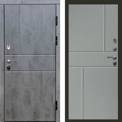 Входная дверь Termo-Door Вертикаль Бетон Темный - Горизонт Grey софт