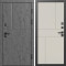 Входная дверь Termo-Door Вертикаль Бетон Темный - Горизонт Слоновая кость