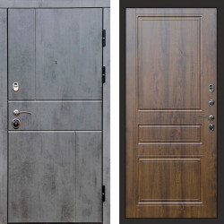 Входная дверь Termo-Door Вертикаль Бетон Темный - Классика дуб