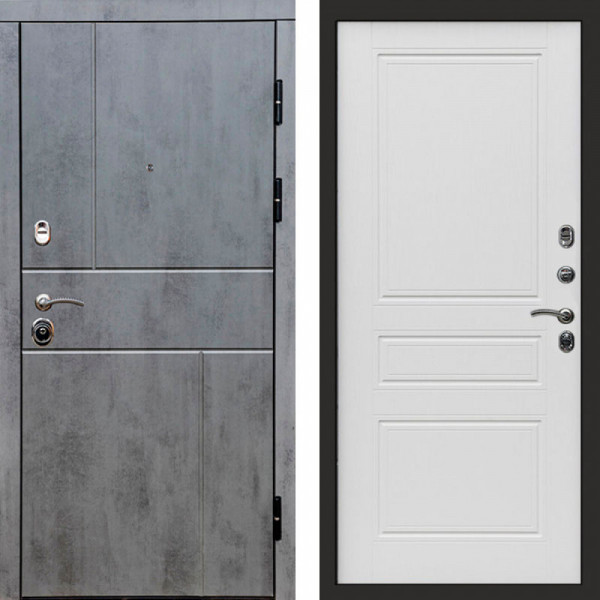 Входная дверь Termo-Door Вертикаль Бетон Темный - Классика лиственница