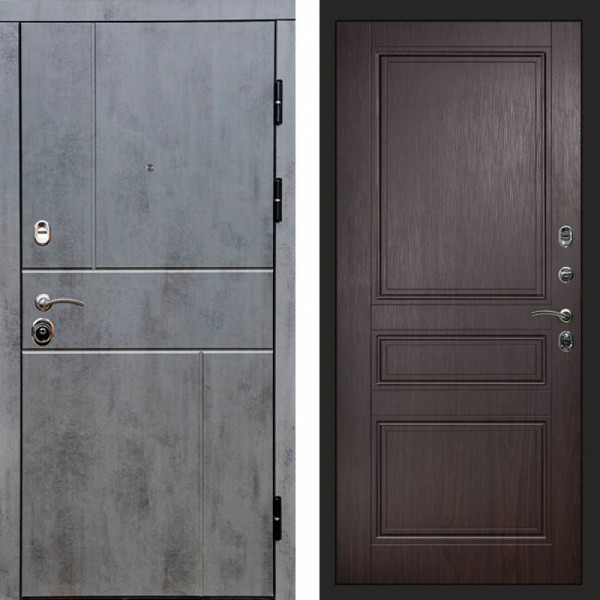 Входная дверь Termo-Door Вертикаль Бетон Темный - Классика венге