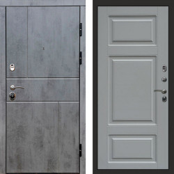 Входная дверь Termo-Door Вертикаль Бетон Темный - Лион Grey софт