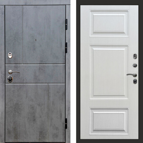 Входная дверь Termo-Door Вертикаль Бетон Темный - Лион Лиственница