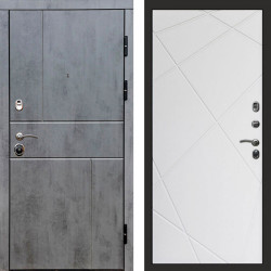 Входная дверь Termo-Door Вертикаль Бетон Темный - Лучи белый