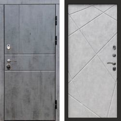 Входная дверь Termo-Door Вертикаль Бетон Темный - Лучи бетон светлый