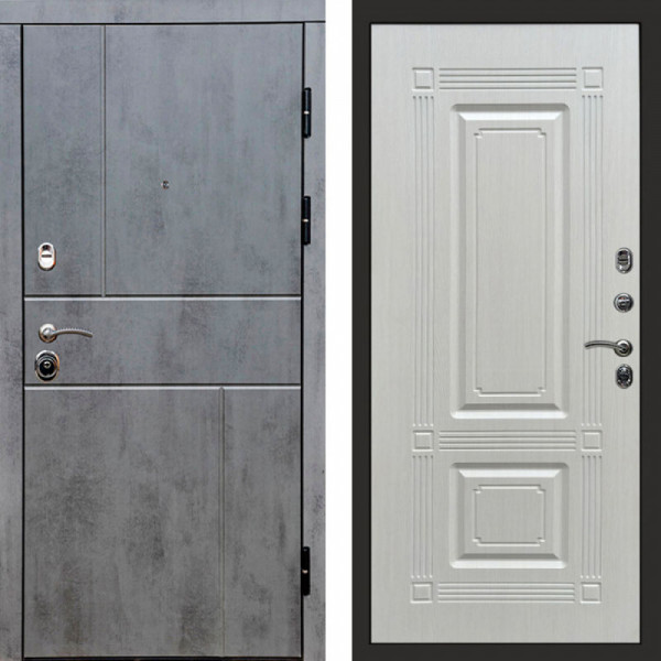 Входная дверь Termo-Door Вертикаль Бетон Темный - Мадрид Лиственница