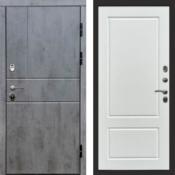 Входная дверь Termo-Door Вертикаль Бетон Темный - Марсель Белый софт