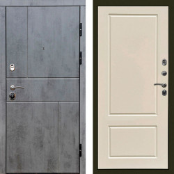Входная дверь Termo-Door Вертикаль Бетон Темный - Марсель Слоновая кость