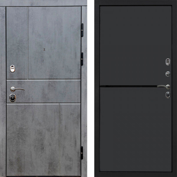 Входная дверь Termo-Door Вертикаль Бетон Темный - Нео Графит