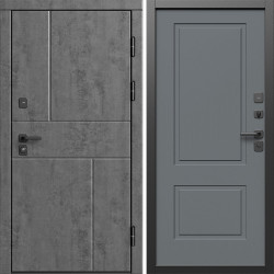 Входная дверь Termo-Door Вертикаль Бетон Темный - Нео Классика Грей Софт