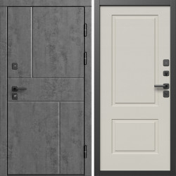 Входная дверь Termo-Door Вертикаль Бетон Темный - Нео Классика Слоновая Кость