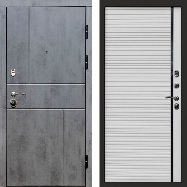 Входная дверь Termo-Door Вертикаль Бетон Темный - Porte white