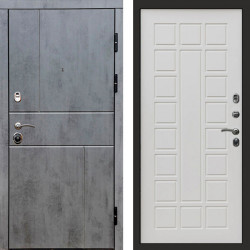 Входная дверь Termo-Door Вертикаль Бетон Темный - Престиж бежевый матовый