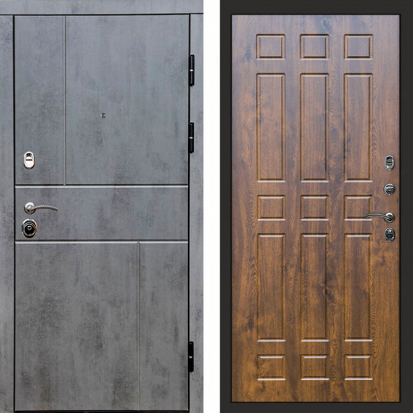 Входная дверь Termo-Door Вертикаль Бетон Темный - Спарта дуб