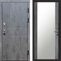 Входная дверь Termo-Door Вертикаль Бетон Темный - Зеркало бетон темный