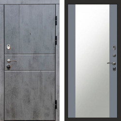 Входная дверь Termo-Door Вертикаль Бетон Темный - Зеркало Grey Софт