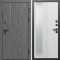 Входная дверь Termo-Door Вертикаль Бетон Темный - Зеркало Люмис Белый Софт
