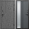 Входная дверь Termo-Door Вертикаль Бетон Темный - Зеркало Люмис Грей Софт