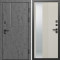 Входная дверь Termo-Door Вертикаль Бетон Темный - Зеркало Люмис Соновая Кость