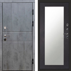 Входная дверь Termo-Door Вертикаль Бетон Темный - Зеркало Триумф венге