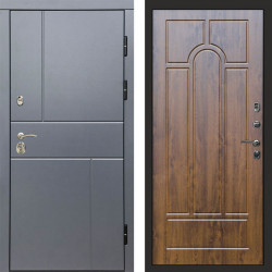 Входная дверь Termo-Door Вертикаль Grey - Арка дуб
