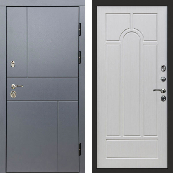 Входная дверь Termo-Door Вертикаль Grey - Арка лиственница