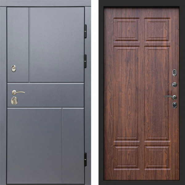 Входная дверь Termo-Door Вертикаль Grey - Без серии Орех премиум