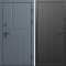 Входная дверь Termo-Door Вертикаль Грей - Флэт Черный кварц